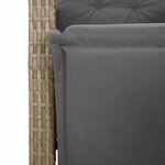 vidaXL Ensemble à manger de jardin coussins 7 Pièces mélange beige rotin