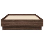 vidaXL Cadre de lit avec lumières LED chêne marron 90x190 cm