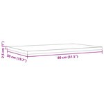 vidaXL Dessus de table 80x50x2 5 cm rectangulaire bois de pin massif