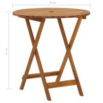 vidaXL Ensemble à manger de jardin pliable 3 Pièces Bois d'acacia solide