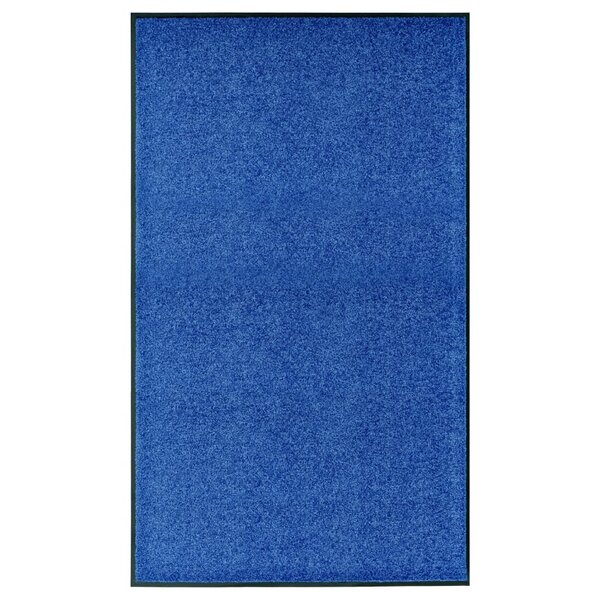 vidaXL Paillasson lavable Bleu 90x150 cm
