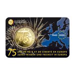 Pièce de monnaie 2 euro 1/2 belgique 2020 bu – paix – légende française
