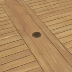 vidaXL Meuble à dîner de jardin 9 Pièces 180-280x100x75 cm Teck massif