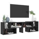 vidaXL Meuble TV Gris 149x30x52 cm Bois d'ingénierie
