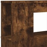 vidaXL Tête de lit à LED chêne fumé 140x18 5x103 5cm bois d'ingénierie