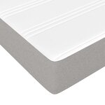 vidaXL Sommier à lattes de lit avec matelas Gris clair 100x200cm Tissu
