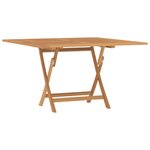 vidaXL Table pliable de jardin 110x110x75 cm bois massif de teck