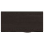 vidaXL Étagère murale marron foncé 40x20x4 cm bois chêne massif traité
