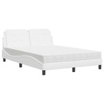 vidaXL Lit avec matelas blanc 120x200 cm similicuir