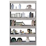 vidaXL Bibliothèque/Séparateur de pièce Gris béton 100x30x166 cm