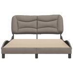 vidaXL Cadre de lit sans matelas taupe 140x200 cm tissu