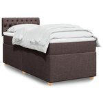 vidaXL Sommier à lattes de lit avec matelas Marron foncé 90x200 cm