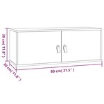 vidaXL Armoires murales 2 Pièces Blanc 80x30x30 cm Bois de pin massif