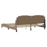 vidaXL Cadre de lit sans matelas cappuccino 200x200 cm similicuir