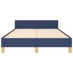 vidaXL Cadre de lit avec tête de lit Bleu 120x200 cm Tissu
