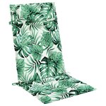 vidaXL Coussins de chaise à dossier haut lot de 2 modèle de feuille