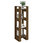 vidaXL Bibliothèque/Cloison Marron miel 41x35x125 cm Bois massif