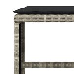 vidaXL Tabourets de jardin coussins lot de 4 gris clair résine tressée