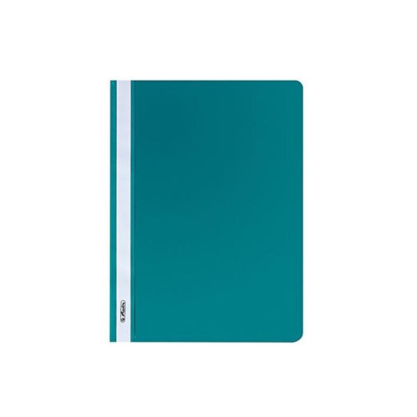 Lot de 10 chemise à lamelle format A4 Polypro Turquoise HERLITZ