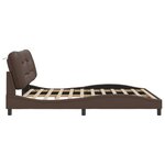 vidaXL Cadre de lit avec lumières LED marron 180x200 cm similicuir