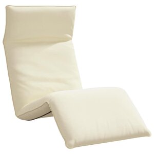 vidaXL Chaise longue pliante crème 175x54x8 5 cm tissu oxford