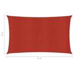 vidaXL Voile d'ombrage 160 g/m² Rouge 3x6 m PEHD