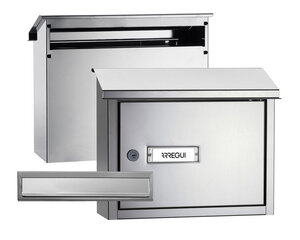 Pack Bouche d'entrée + Boîte aux lettre en acier inoxydable V4087 Fente 32 5 x 3 cm