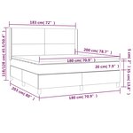 vidaXL Sommier à lattes de lit avec matelas Marron foncé 180x200 cm