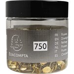 Boîte de 750 punaises en laiton hauteur 9mm 11mm de diamètre Laiton EXACOMPTA