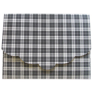 TARTAN Lot de 5 Enveloppes Souvenir A4 Blanc/Noir