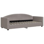 vidaXL Lit de jour avec gigogne et tiroirs taupe 80x200 cm tissu