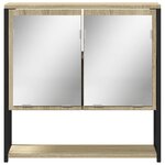vidaXL Armoire de salle de bain à miroir chêne sonoma bois ingénierie