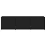 vidaXL Meuble TV avec LED noir 140x34x40 cm bois d'ingénierie
