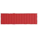 vidaXL Coussin de chaise longue rouge 200x60x3 cm tissu oxford