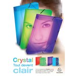 Classeur 4 anneaux 30 mm polypropylène Crystal - A4 maxi Incolore EXACOMPTA