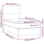 vidaXL Sommier à lattes de lit avec matelas Cappuccino 100x200 cm
