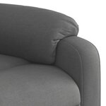 vidaXL Fauteuil inclinable de massage électrique Gris foncé Tissu
