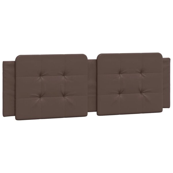 vidaXL Coussin de tête de lit marron 160 cm similicuir
