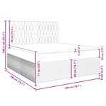 vidaXL Sommier à lattes de lit et matelas Gris foncé 200x200cm Velours