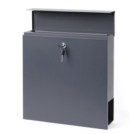 Boite aux lettres murale avec porte-journaux anthracite 37x37x10 5cm