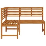 vidaXL Banc d'angle de jardin 140 cm Bois solide d'acacia