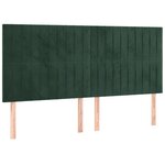 vidaXL Cadre de lit avec tête de lit Vert foncé 180x200 cm Velours