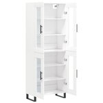 vidaXL Buffet haut Blanc 69 5x34x180 cm Bois d'ingénierie