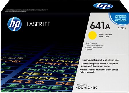 Toner Laser Original N° 641A C9722A 8000 Pages Jaune HP