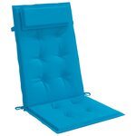 vidaXL Coussins de chaise à dossier haut lot de 6 bleu clair