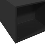 vidaXL Cadre de lit noir 135x190 cm bois d'ingénierie