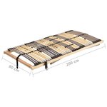 vidaXL Sommier à lattes électrique avec 42 lattes 7 zones 80x200 cm