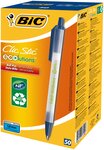 Ecolutions Clic Stic - Stylo bille rétractable pointe moyenne 1 mm - Bleu (paquet 50 unités)