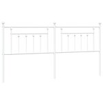 vidaXL Tête de lit métal blanc 193 cm