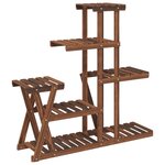 vidaXL Support à fleurs 95x25x96 cm bois massif de sapin